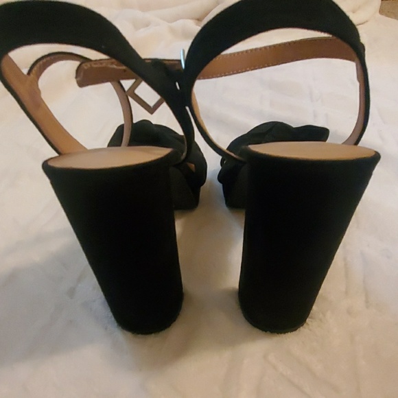 Mossimo black suede block heel pumps size 9 - Picture 2 of 5